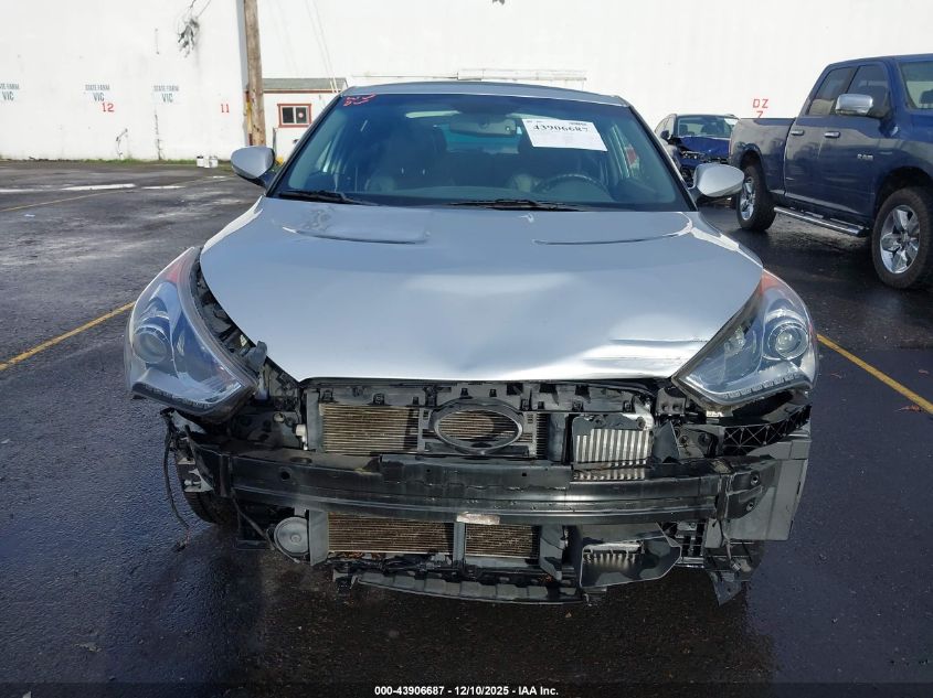 2013 Hyundai Veloster Turbo W/Blue VIN: KMHTC6AE5DU105368 Lot: 43906687