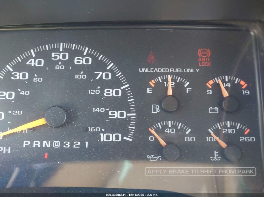 1997 GMC Sierra 1500 Sl Wideside VIN: 2GTEC19R6V1537438 Lot: 43906741