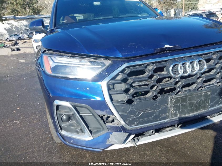 2022 Audi Q5 Premium 45 Tfsi S Line Quattro S Tronic VIN: WA1GAAFY3N2110156 Lot: 43906779