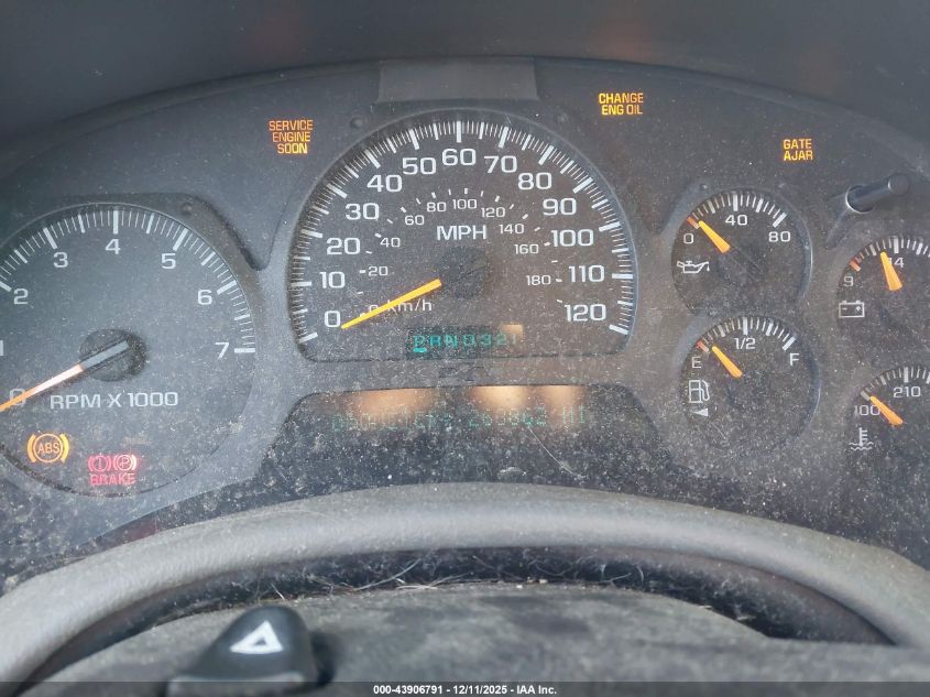 2003 Chevrolet Trailblazer Ext Lt VIN: 1GNET16S836156632 Lot: 43906791