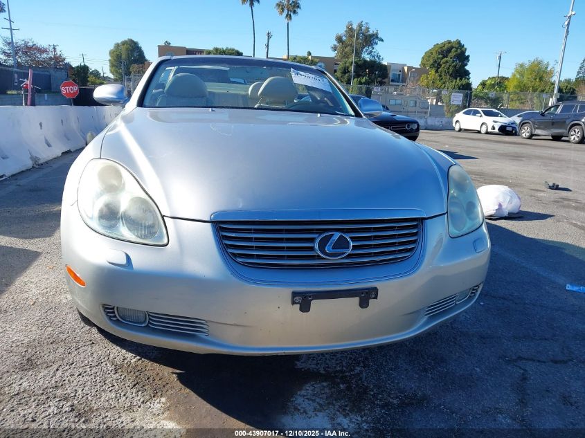 2002 Lexus Sc 430 VIN: JTHFN48Y420014627 Lot: 43907017
