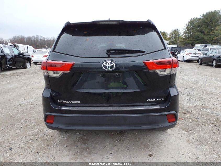 2018 Toyota Highlander Xle VIN: 5TDJZRFH7JS543274 Lot: 43907200