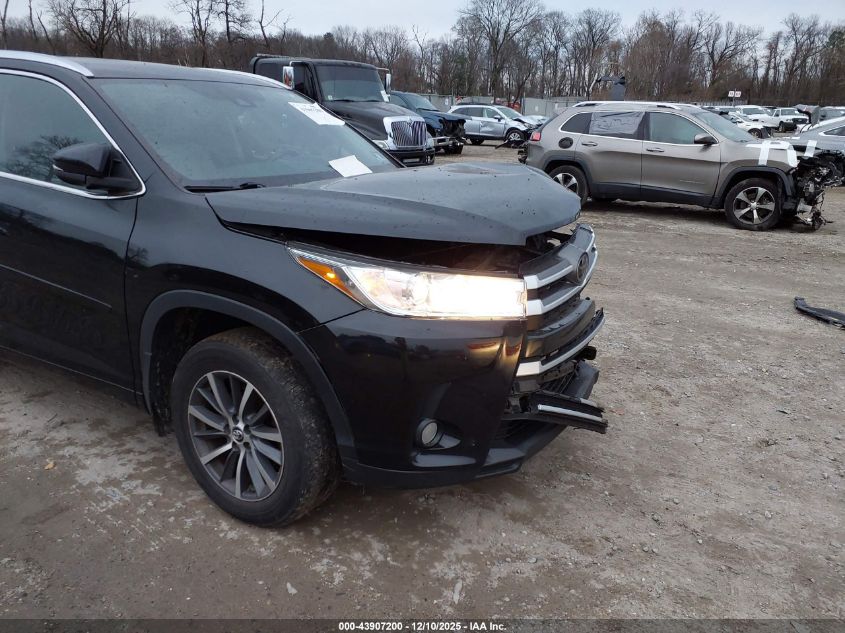 2018 Toyota Highlander Xle VIN: 5TDJZRFH7JS543274 Lot: 43907200