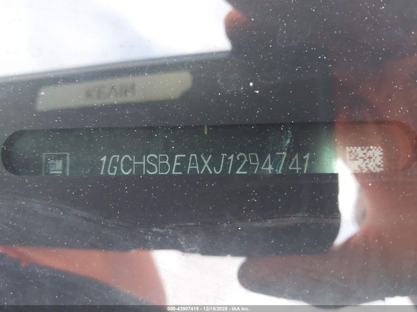 2018 Chevrolet Colorado Wt VIN: 1GCHSBEAXJ1294741 Lot: 43907419