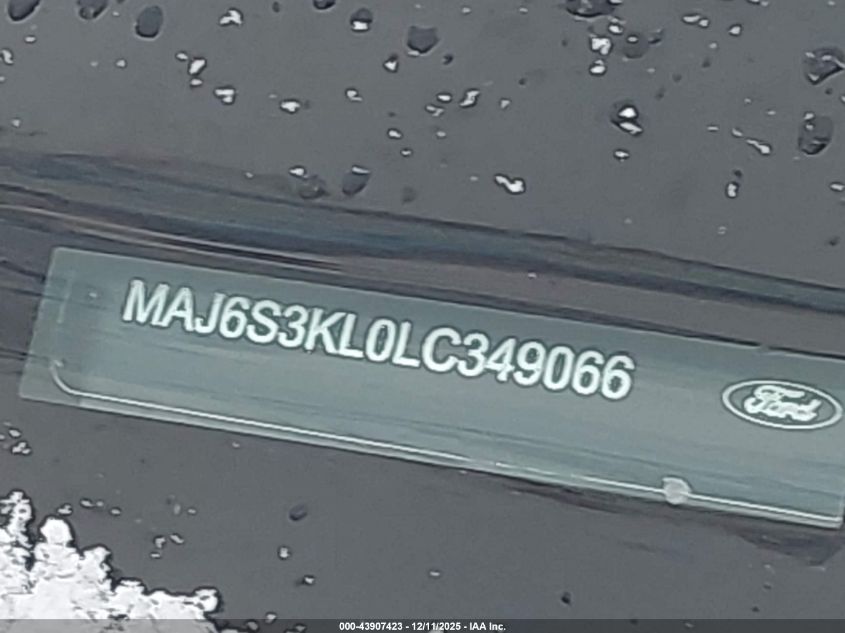 2020 Ford Ecosport Titanium VIN: MAJ6S3KL0LC349066 Lot: 43907423