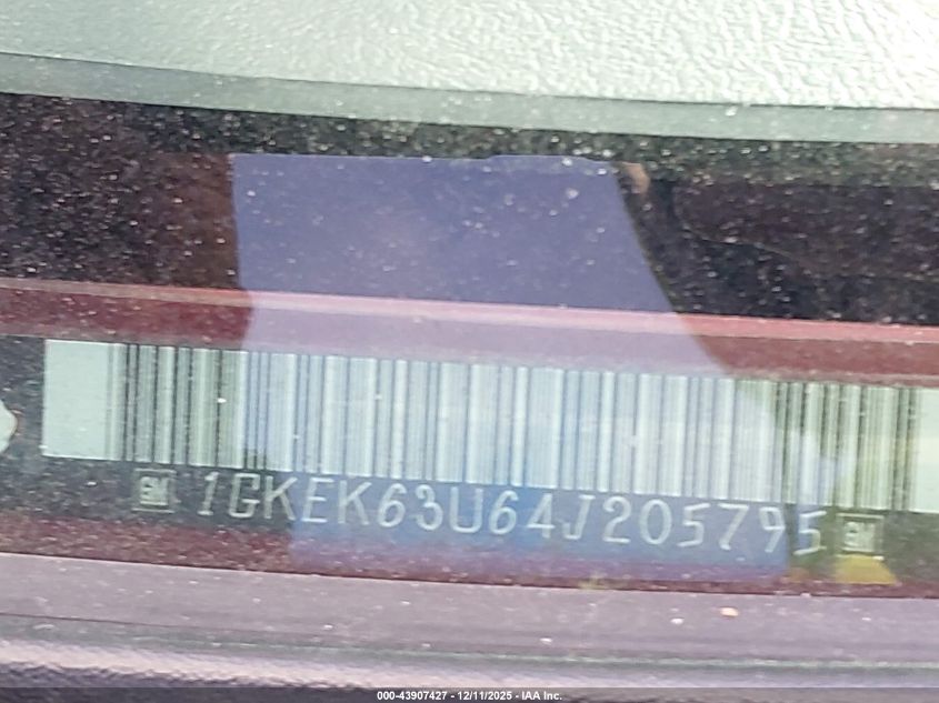 2004 GMC Yukon Denali VIN: 1GKEK63U64J205795 Lot: 43907427