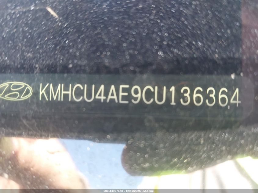 2012 Hyundai Accent Gls VIN: KMHCU4AE9CU136364 Lot: 43907478