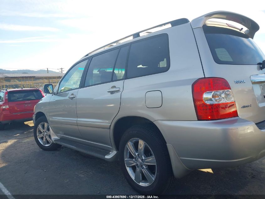 2006 Toyota Highlander Hybrid Limited V6 VIN: JTEEW21A960003779 Lot: 43907690