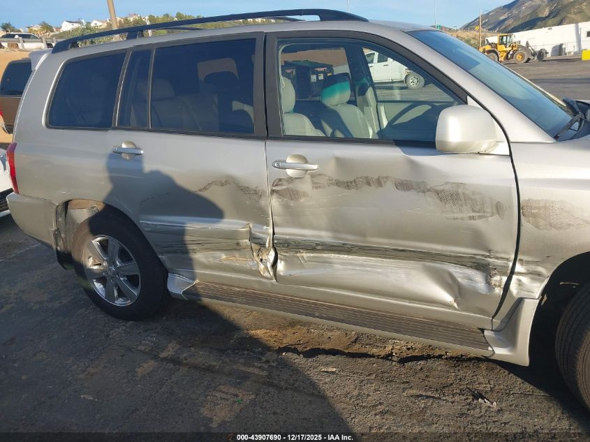 2006 Toyota Highlander Hybrid Limited V6 VIN: JTEEW21A960003779 Lot: 43907690
