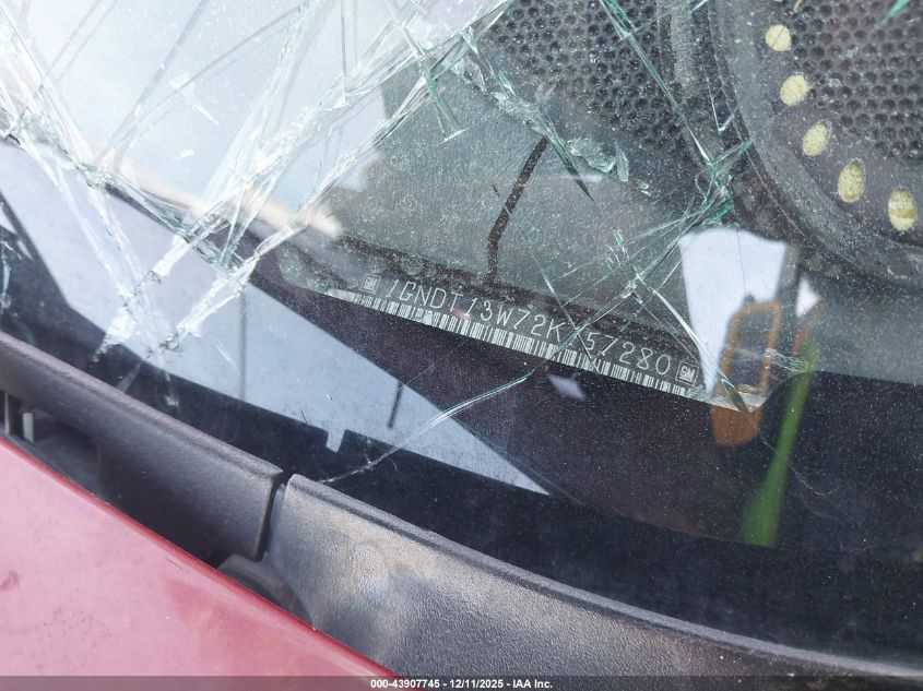 2002 Chevrolet Blazer Ls VIN: 1GNDT13W72K157280 Lot: 43907745