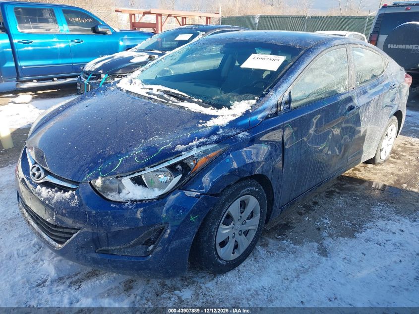 2016 Hyundai Elantra Se VIN: 5NPDH4AE8GH745281 Lot: 43907889