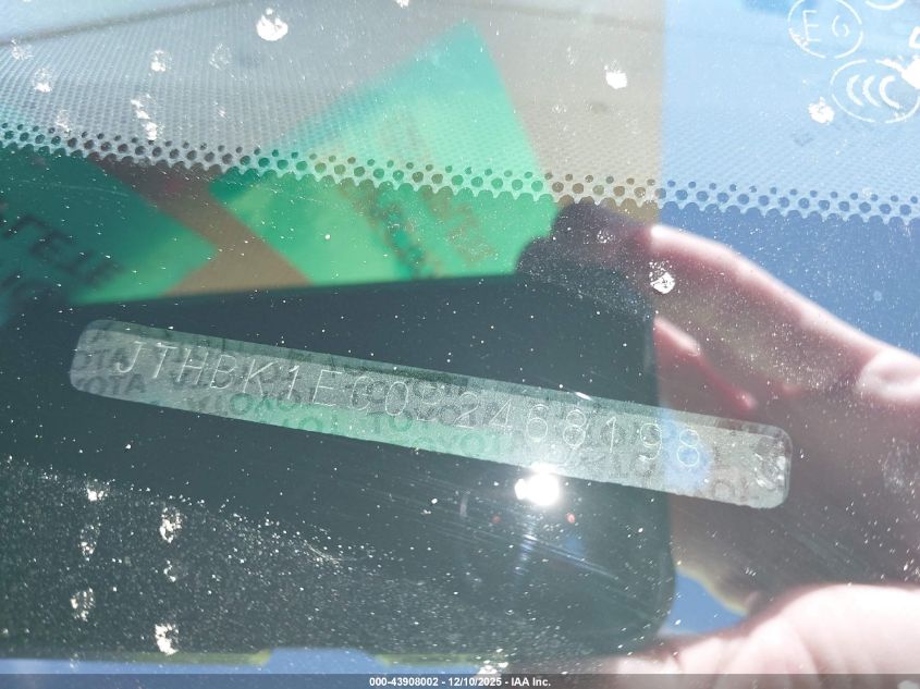 2011 Lexus Es 350 VIN: JTHBK1EG0B2468198 Lot: 43908002