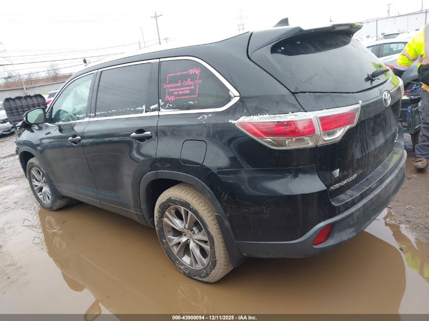 2015 Toyota Highlander Xle V6 VIN: 5TDJKRFH9FS210621 Lot: 43908094