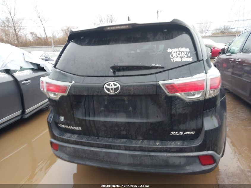 2015 Toyota Highlander Xle V6 VIN: 5TDJKRFH9FS210621 Lot: 43908094