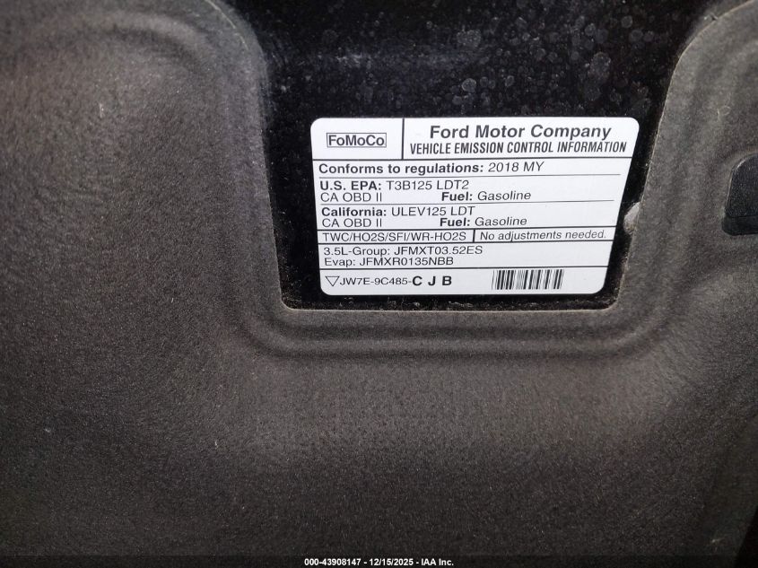 2018 Ford Edge Sel VIN: 2FMPK4J84JBC58571 Lot: 43908147