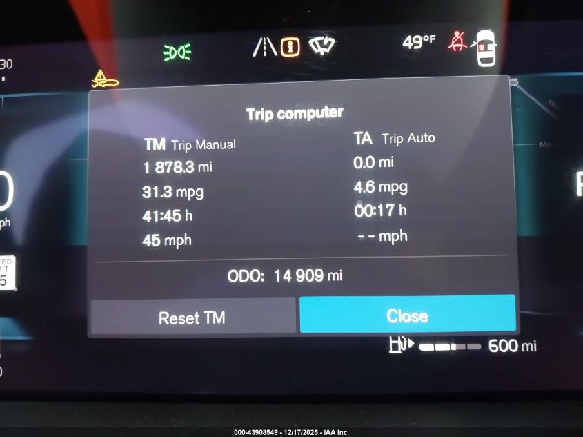 2025 Volvo Xc60 B5 Ultra VIN: YV4M12RM5S1070068 Lot: 43908549