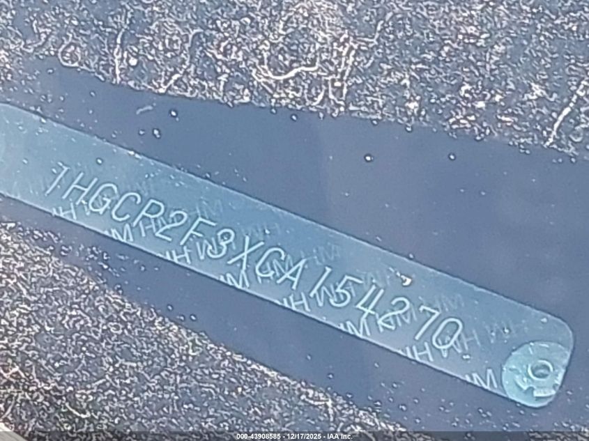 2012 Honda Accord 2.4 Lx VIN: 1HGCP2F3XCA154270 Lot: 43908585