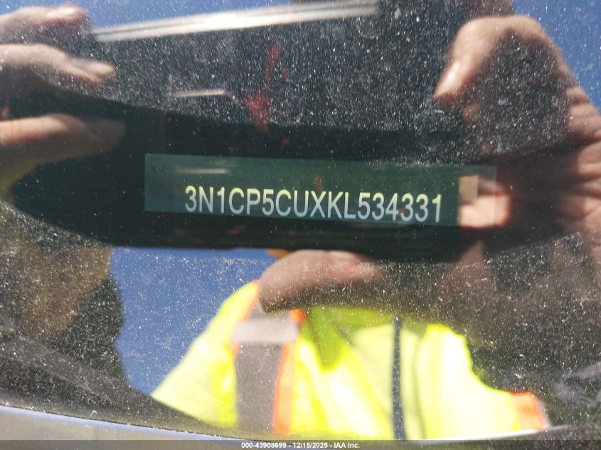 2019 Nissan Kicks Sv VIN: 3N1CP5CUXKL534331 Lot: 43908699