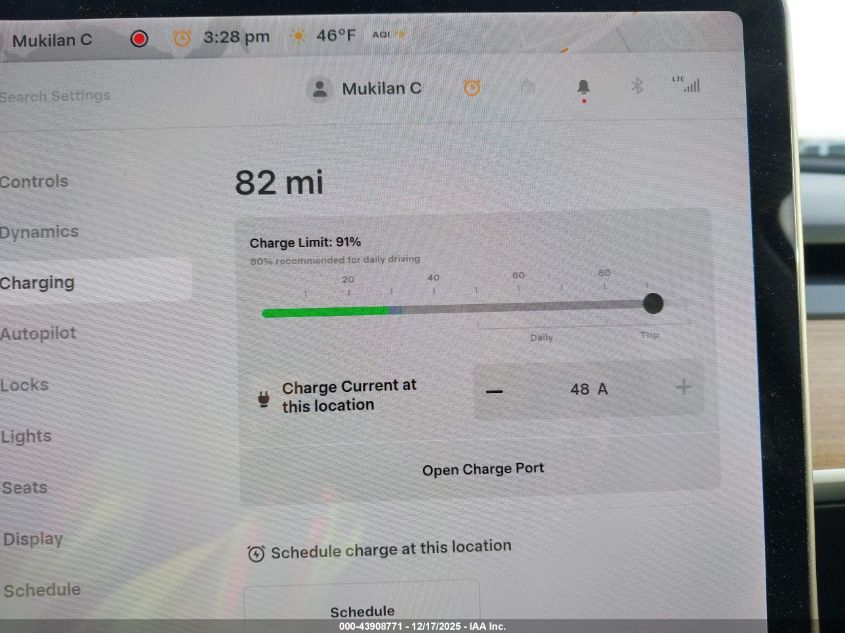 2020 Tesla Model Y Long Range Dual Motor All-Wheel Drive VIN: 5YJYGDEEXLF025231 Lot: 43908771