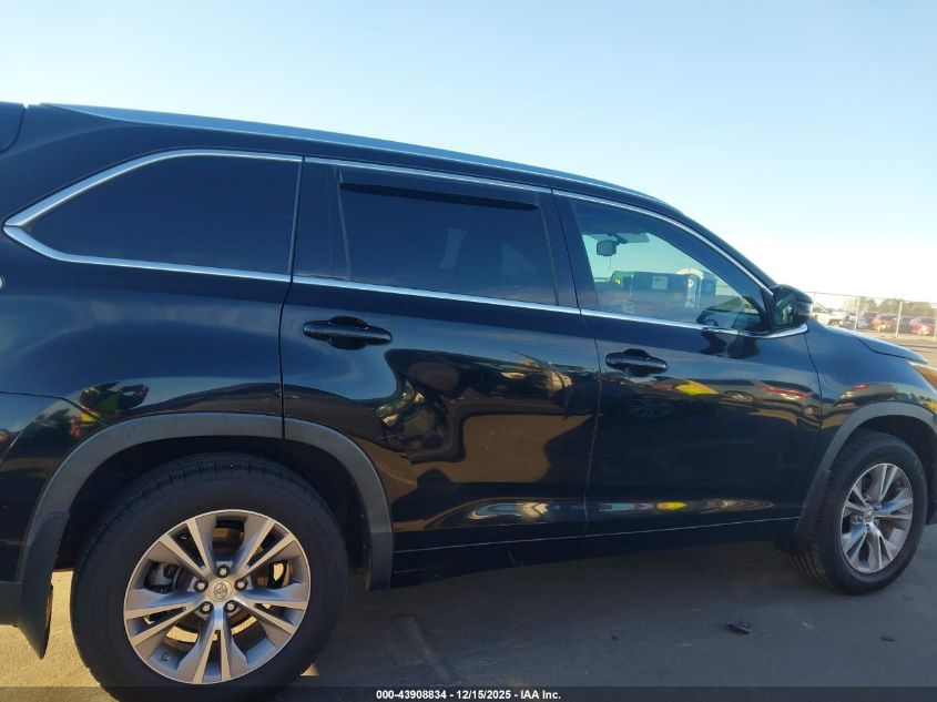 2015 Toyota Highlander Xle V6 VIN: 5TDJKRFH9FS107411 Lot: 43908834