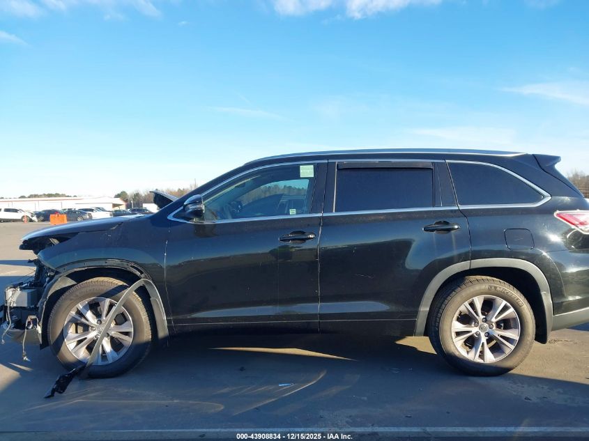 2015 Toyota Highlander Xle V6 VIN: 5TDJKRFH9FS107411 Lot: 43908834