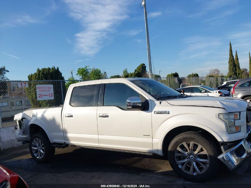 2015 Ford F-150 Lariat VIN: 1FTEW1CGXFFA40031 Lot: 43908940