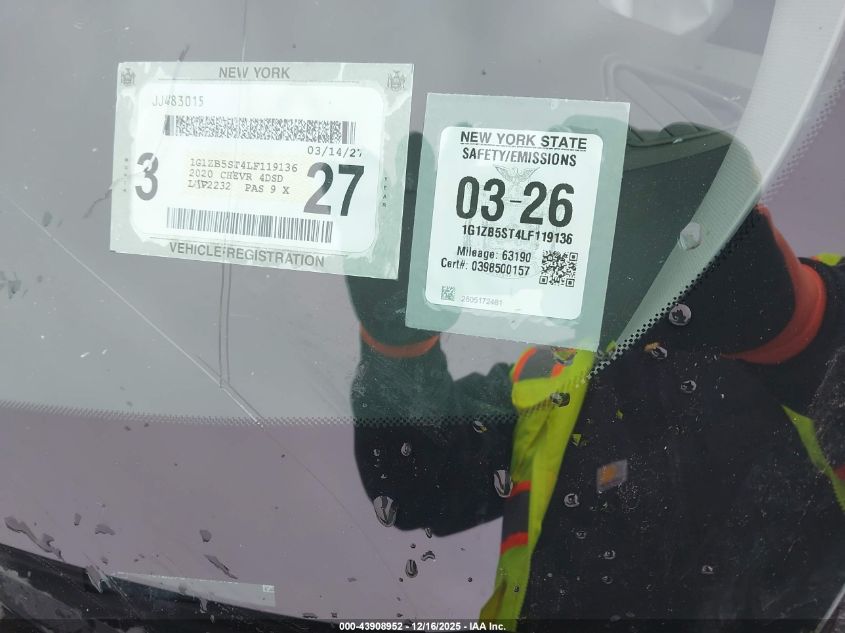 2020 Chevrolet Malibu Fwd Ls VIN: 1G1ZB5ST4LF119136 Lot: 43908952