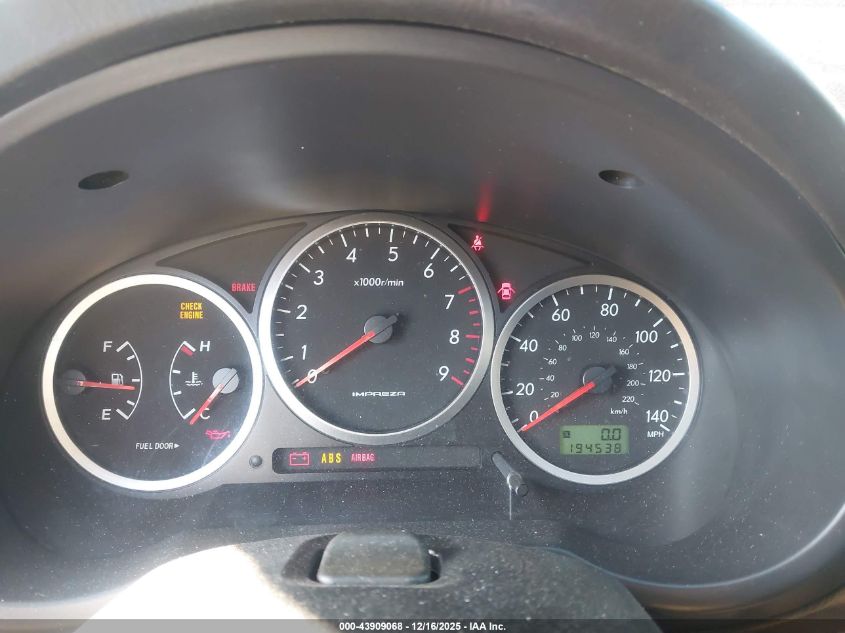 2005 Subaru Impreza Wrx VIN: JF1GD29635G514970 Lot: 43909068