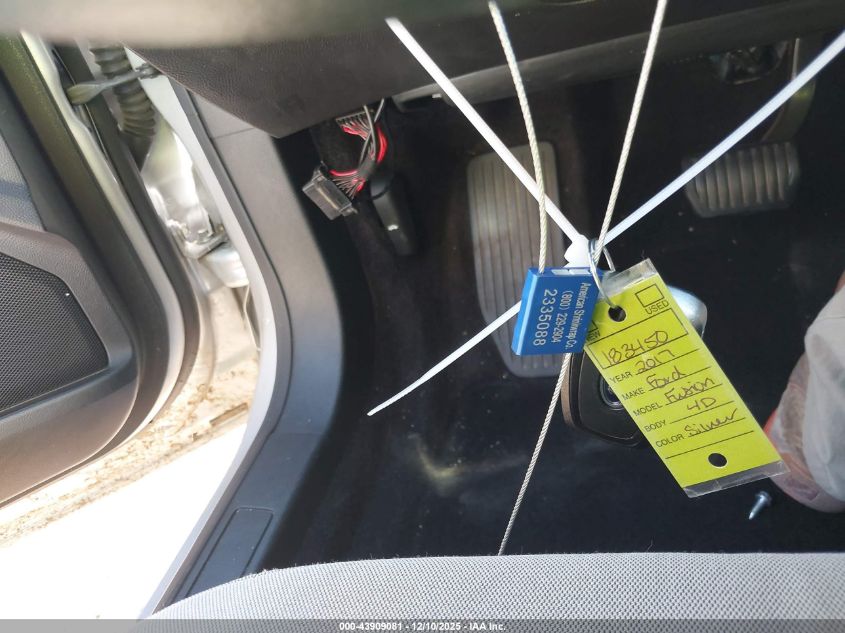 2017 Ford Fusion Hybrid S VIN: 3FA6P0UU4HR360649 Lot: 43909081