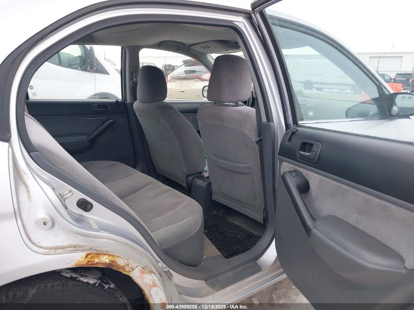 2001 Honda Civic Lx VIN: 1HGES16541L037188 Lot: 43909208