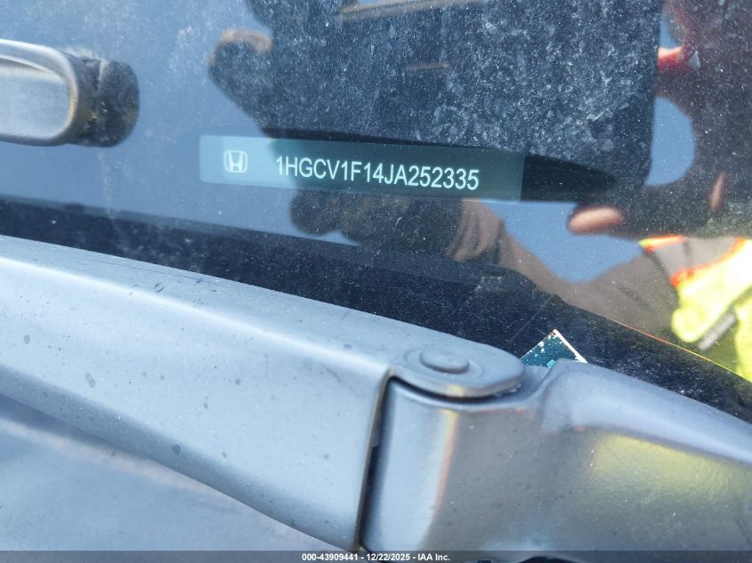 2018 Honda Accord Lx VIN: 1HGCV1F14JA252335 Lot: 43909441