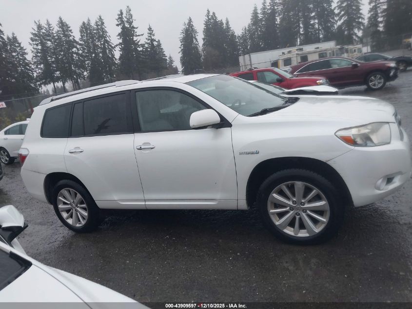 2009 Toyota Highlander Hybrid Limited VIN: JTEEW44A092026237 Lot: 43909597
