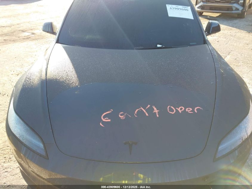 2026 Tesla Model 3 Premium Rear-Wheel Drive VIN: 5YJ3E1EA4TF123845 Lot: 43909600