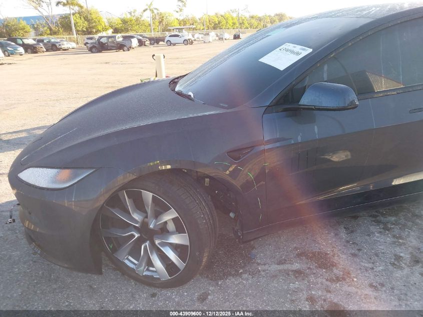 2026 Tesla Model 3 Premium Rear-Wheel Drive VIN: 5YJ3E1EA4TF123845 Lot: 43909600