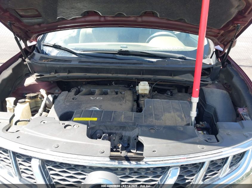 2011 Nissan Murano Sl VIN: JN8AZ1MW0BW166893 Lot: 43909650
