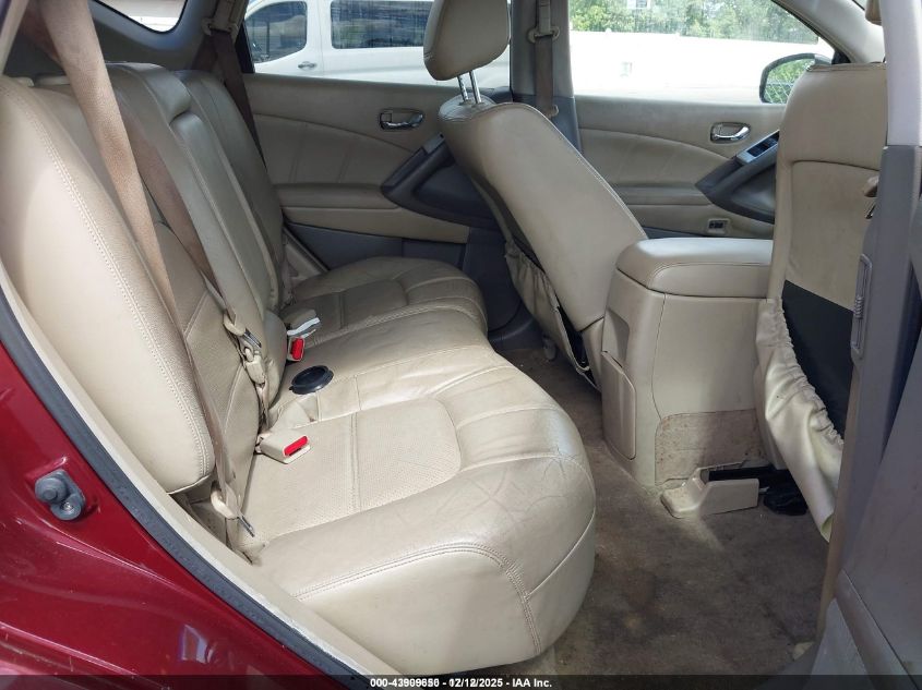 2011 Nissan Murano Sl VIN: JN8AZ1MW0BW166893 Lot: 43909650