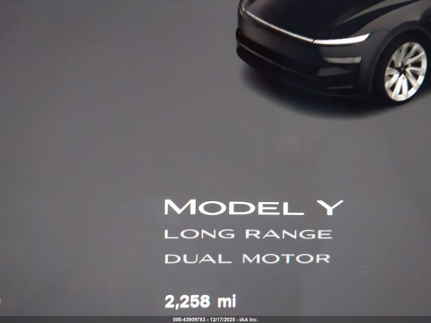 2026 Tesla Model Y Long Range Dual Motor All-Wheel Drive/Long Range Launch Series VIN: 7SAYGDEE3TA493933 Lot: 43909783