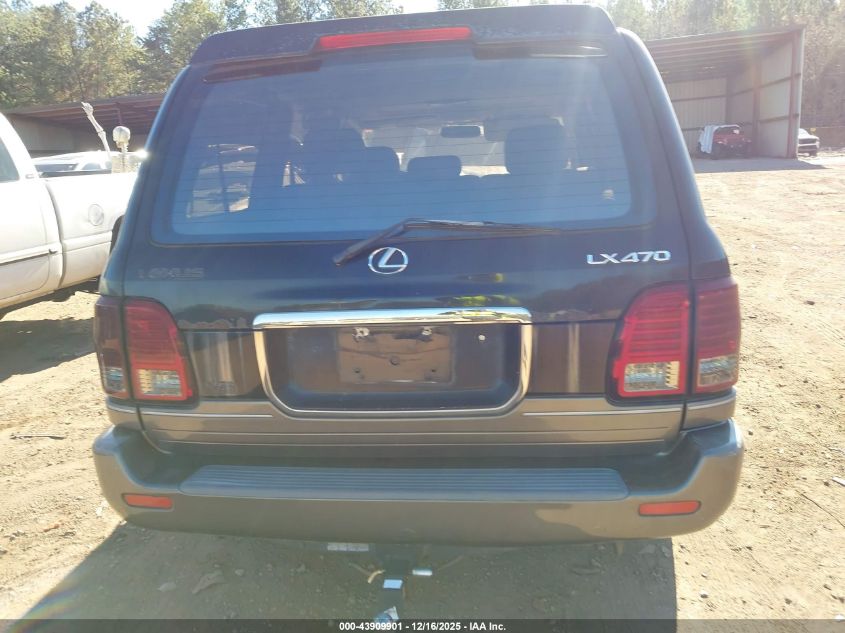 2001 Lexus Lx 470 VIN: JTJHT00W313507843 Lot: 43909901