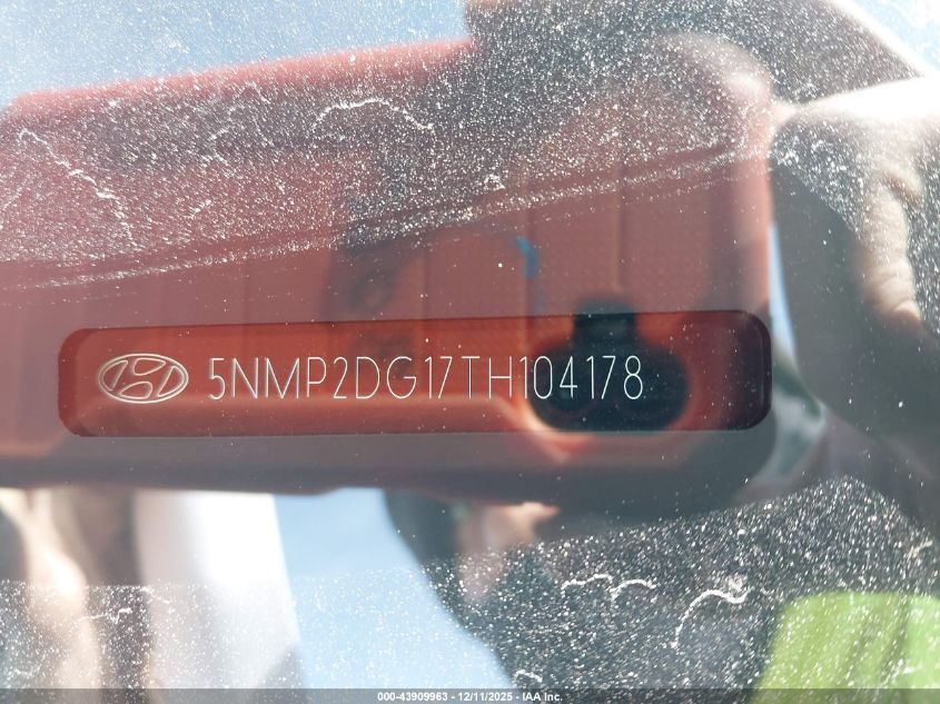 2026 Hyundai Santa Fe Hybrid Sel VIN: 5NMP2DG17TH104178 Lot: 43909963