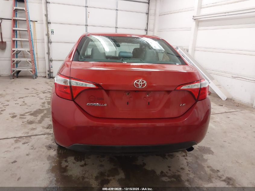 2016 Toyota Corolla Le VIN: 5YFBURHE4GP477256 Lot: 43910029