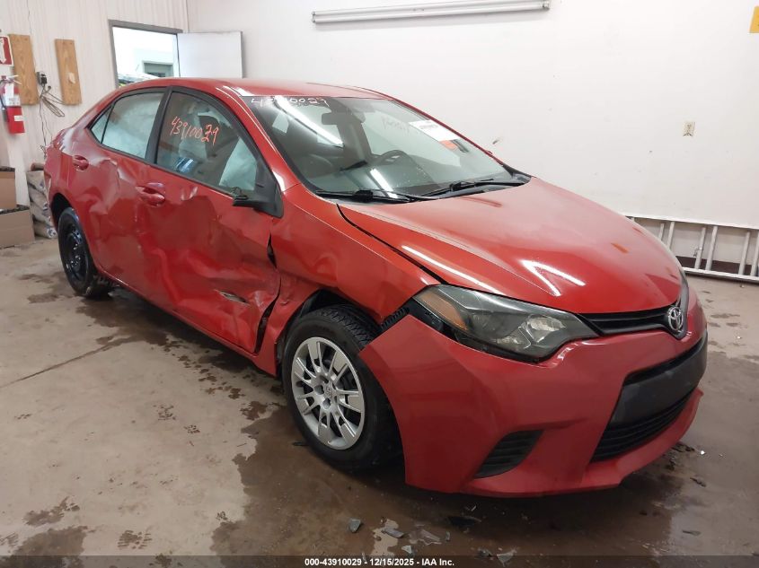 2016 Toyota Corolla Le VIN: 5YFBURHE4GP477256 Lot: 43910029
