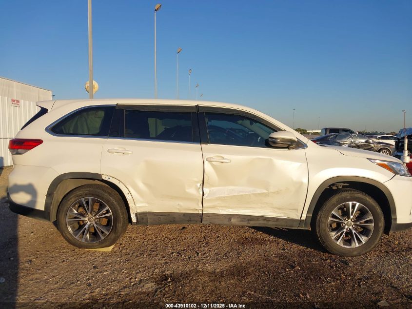 2019 Toyota Highlander Le VIN: 5TDZZRFH2KS358053 Lot: 43910102