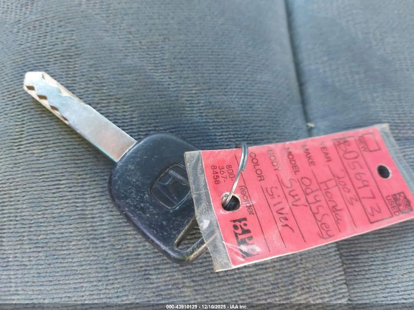 2003 Honda Odyssey Ex VIN: 5FNRL18623B055973 Lot: 43910129