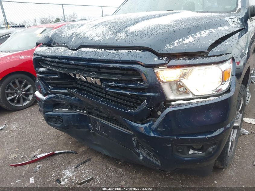 2021 Ram 1500 Big Horn 4X4 6'4 Box VIN: 1C6SRFMT3MN617317 Lot: 43910138