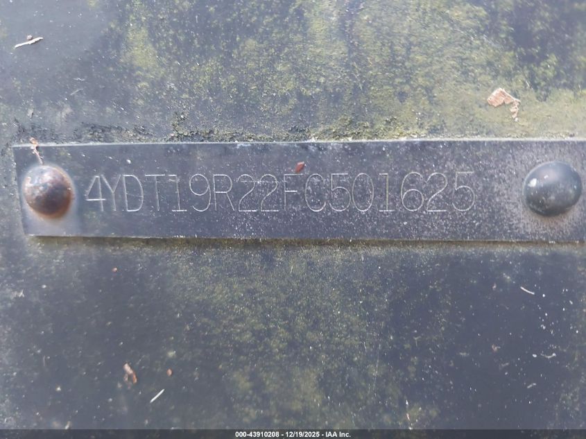 2015 Keystone Cougar VIN: 4YDT19R22FC501625 Lot: 43910208