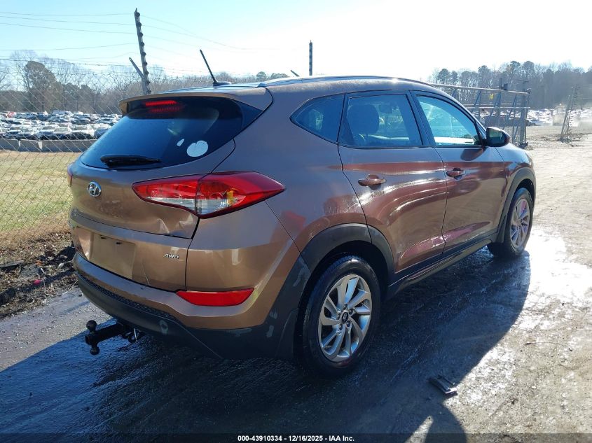 2016 Hyundai Tucson Se VIN: KM8J3CA49GU022706 Lot: 43910334