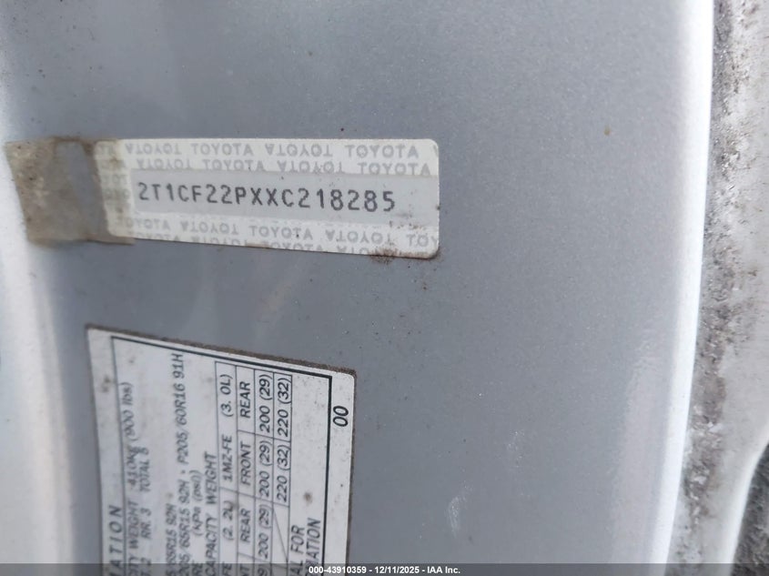 2T1CF22PXXC218285 1999 TOYOTA CAMRY SOLARA photo no. 9