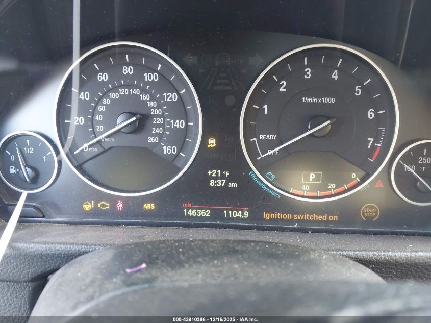 2013 BMW 328I xDrive VIN: WBA3B5C5XDF591837 Lot: 43910386