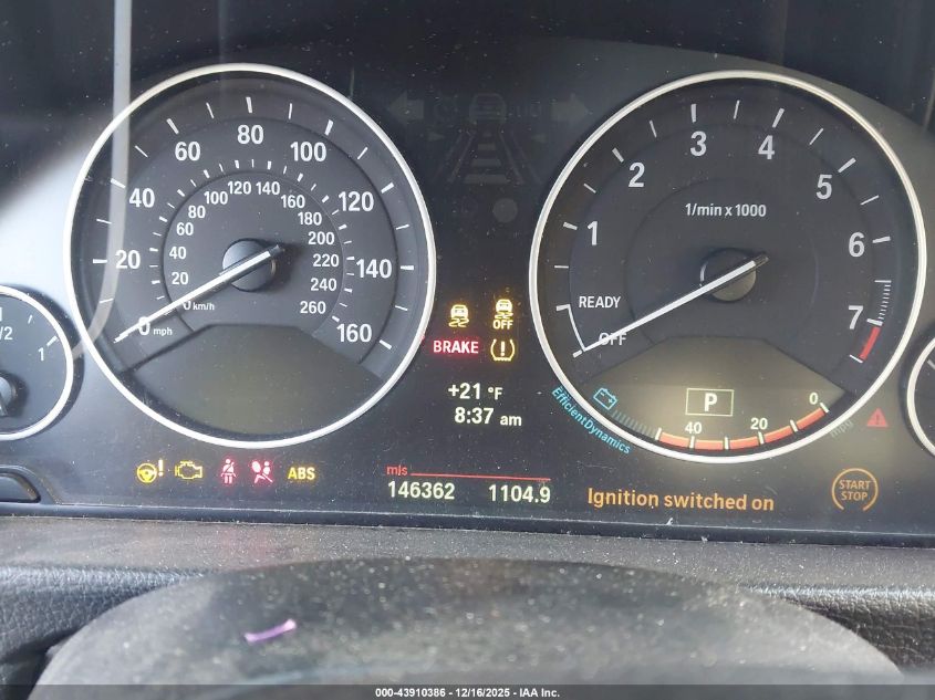 2013 BMW 328I xDrive VIN: WBA3B5C5XDF591837 Lot: 43910386