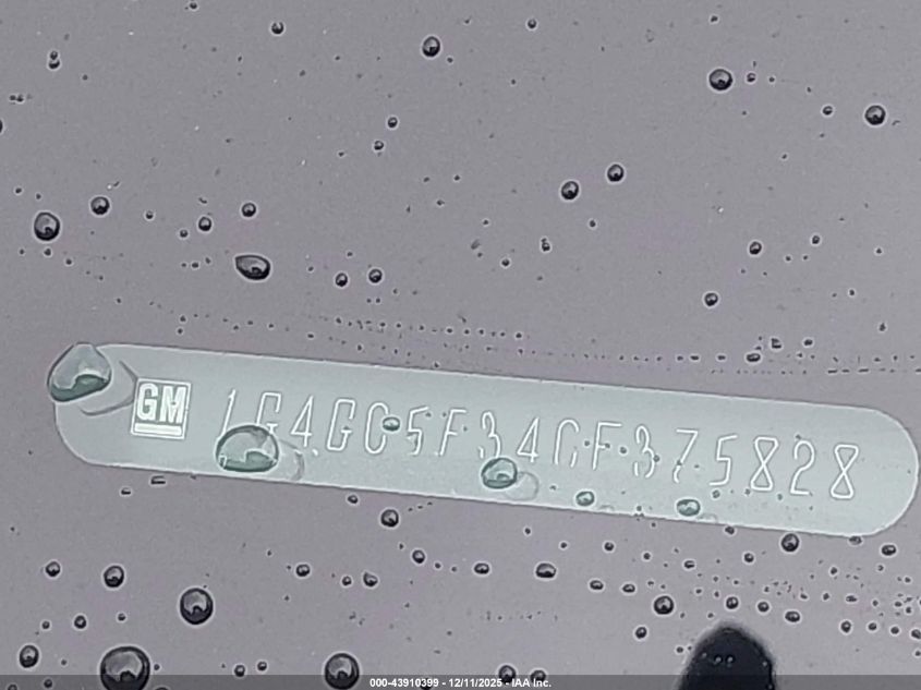 2012 Buick Lacrosse Leather Group VIN: 1G4GC5E34CF375828 Lot: 43910399